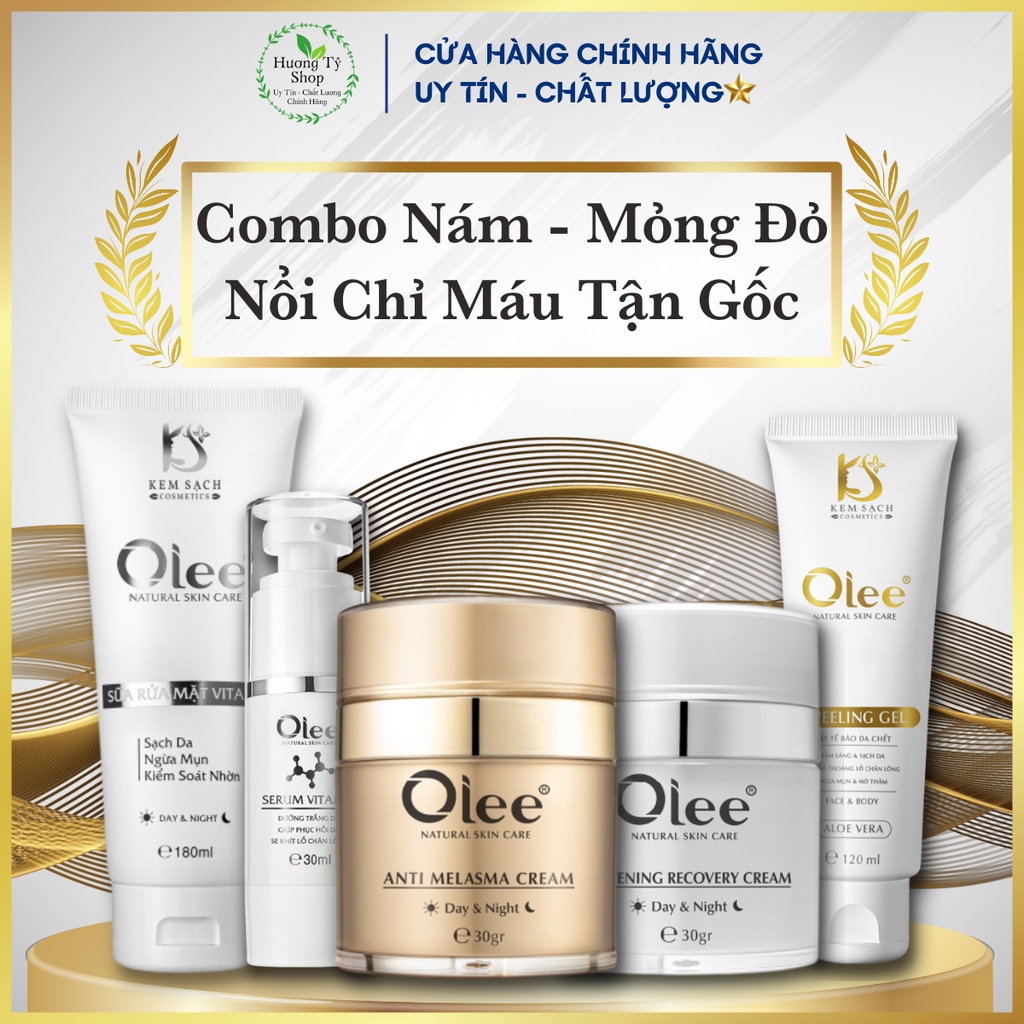 Bộ Kem Sạch Olee Cao Cấp Phục Hồi Da Nám, Tàn Nhang, Mỏng Đỏ Và Nổi Chỉ Máu Tận Gốc