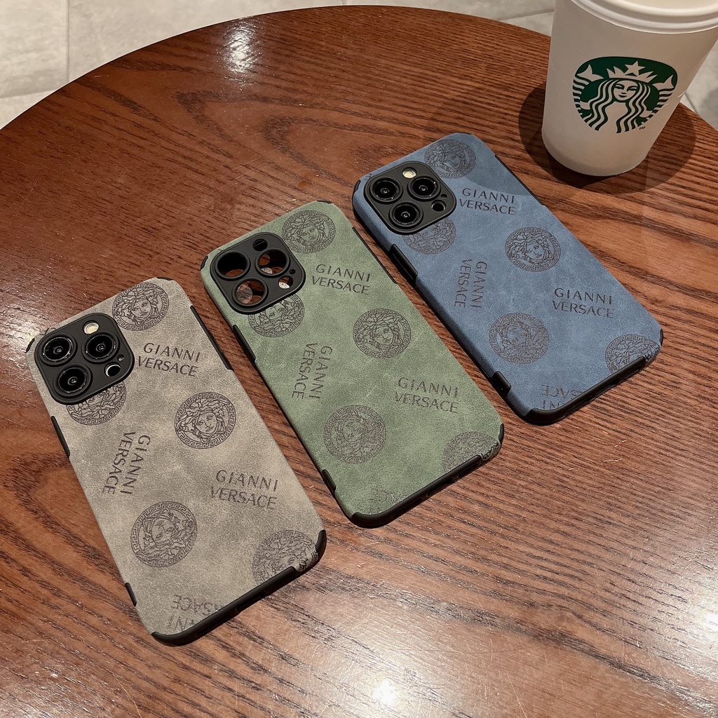 Ốp Lưng Versace ChấT LiệU Da Cho iphone 14 Pro Max i14 plus 13 Pro Max i13 13pro 11 Pro Max i11 X XR Xs Max 7 plus 8 plus 12Pro 12 Pro Max