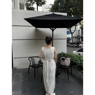 Đầm Linen Midi Cột Eo