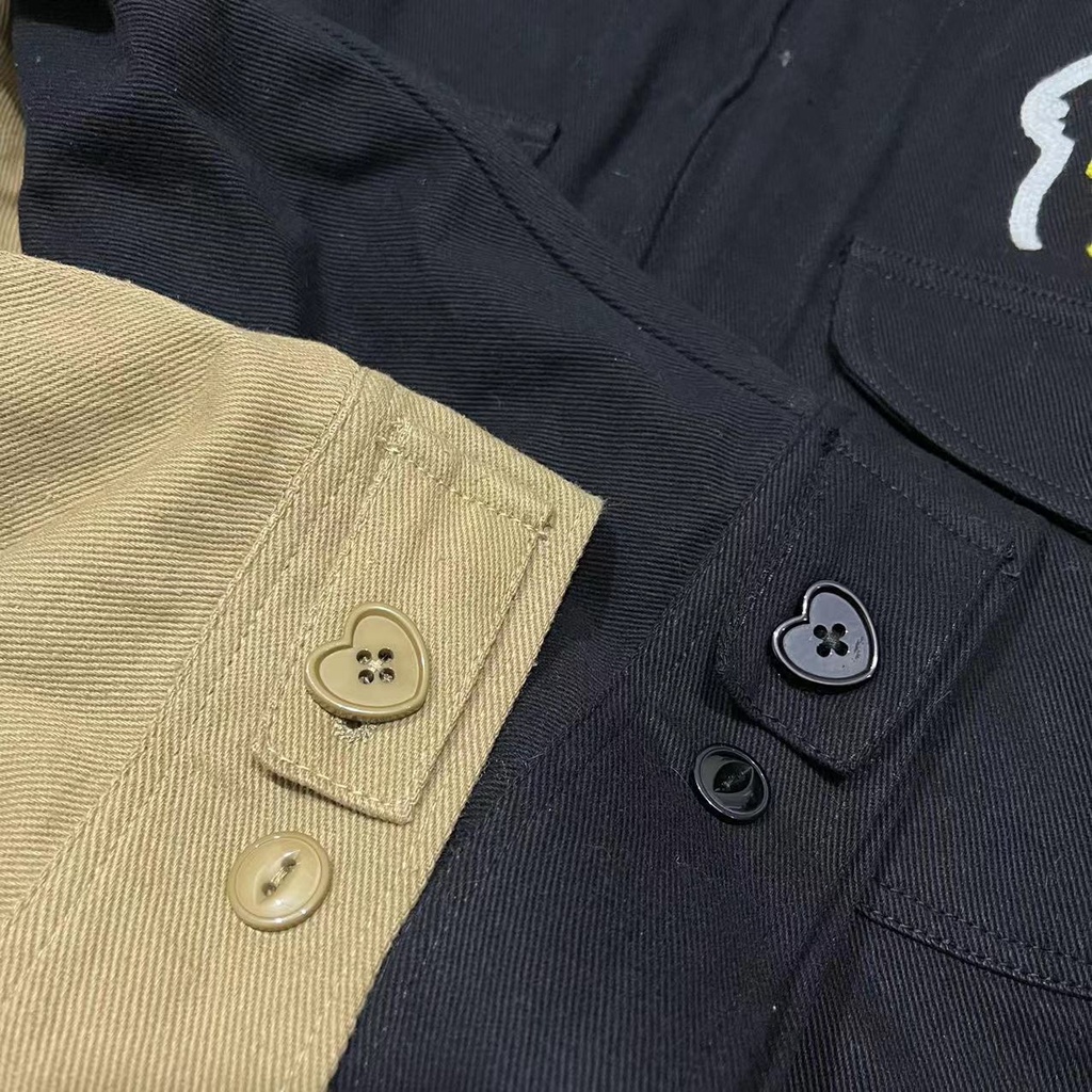 Áo Khoác Dáng Rộng Thêu Hình Thỏ Phong Cách Đường Phố NIGO Trong Năm Con Người Cho Cặp Đôi