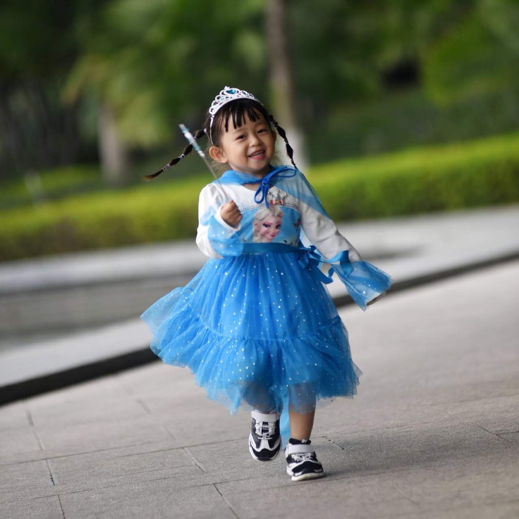 Váy công chúa băng giá elsa dành cho bé gái