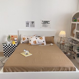 Set chăn ga 4 món cotton poly gấu nâu