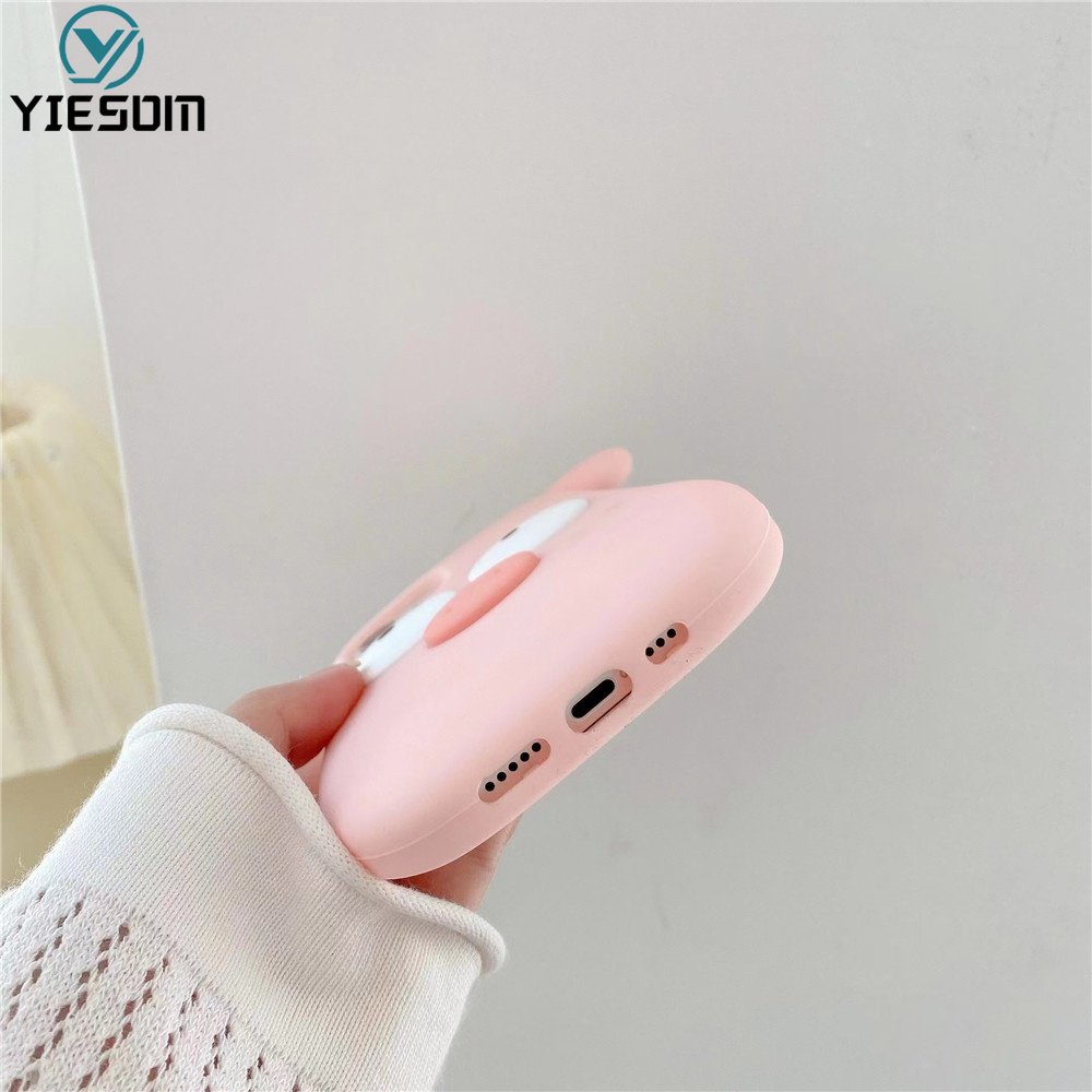 Ốp Điện Thoại Silicon Mềm Chống Sốc Hình Heo Hồng 3D Cho iPhone 14 13 12 11 Pro Max XR X XS Max 6 6S 7 8 Plus