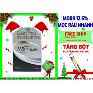 Dung Dịch Mọc Râu Tóc Morr 12,5% + Bột LCLT Hỗ Trợ Mọc Nhanh