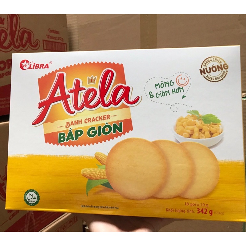 Bánh Atela Cracker Bắp giòn 342g