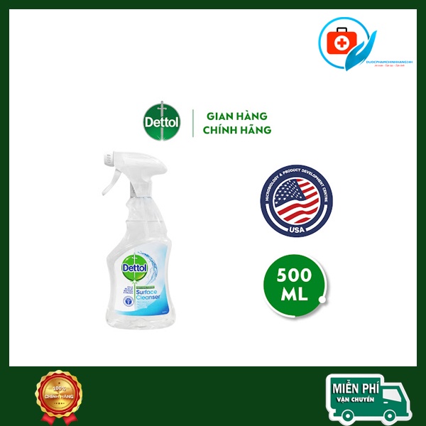 Chai xịt bề mặt vệ sinh kháng khuẩn Dettol 500ml/chai