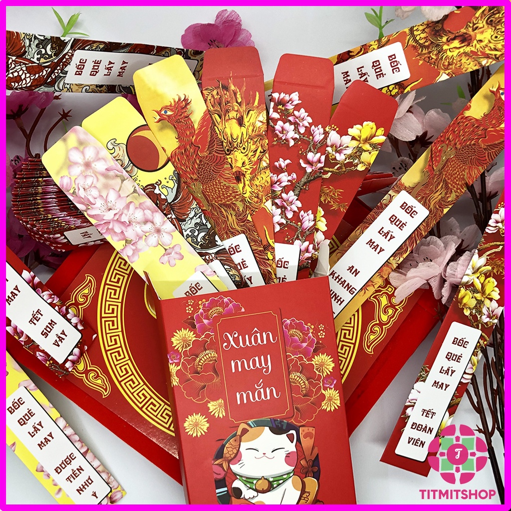 Bao lì xì gieo quẻ 2024 MẪU RỒNG ĐỎ, lì xì tết GIÁP THÌN năm 2024 hottrend