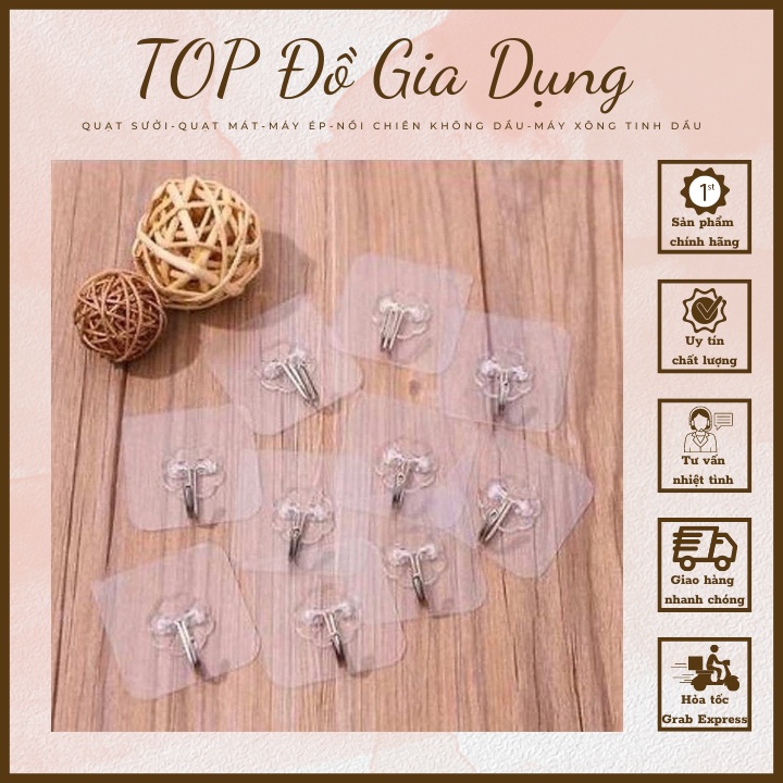 Móc Dán Tường Treo Đồ, Quần Áo - Móc Treo Nhà Tắm Nhà Bếp Siêu Dính Chịu Lực- Top Đồ Gia Dụng