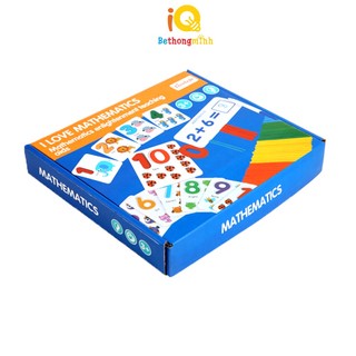 Đồ Chơi Bộ Học Toán 3D I Love Math Kèm Thẻ Que Tính Cho Bé Bằng Gỗ BeThongMinh Phương Pháp Giáo Dục Montessori