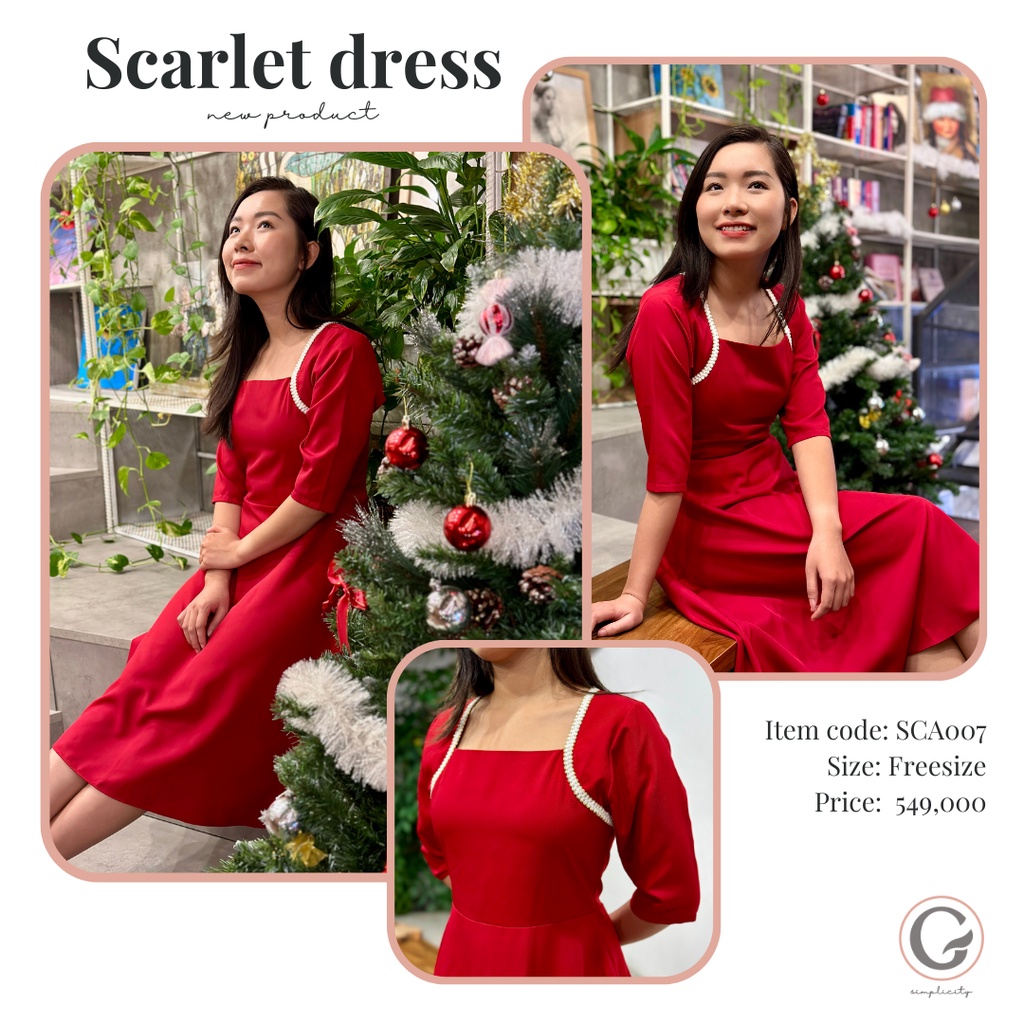 Váy đầm đỏ thiết kế - Scarlet Dress
