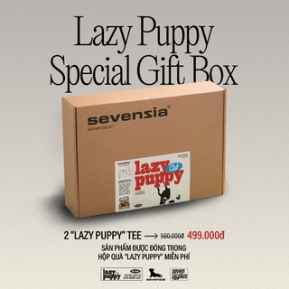 Áo thun basic "Lazy Puppy" Ver.2 by SEVENPLUS - 5 màu
