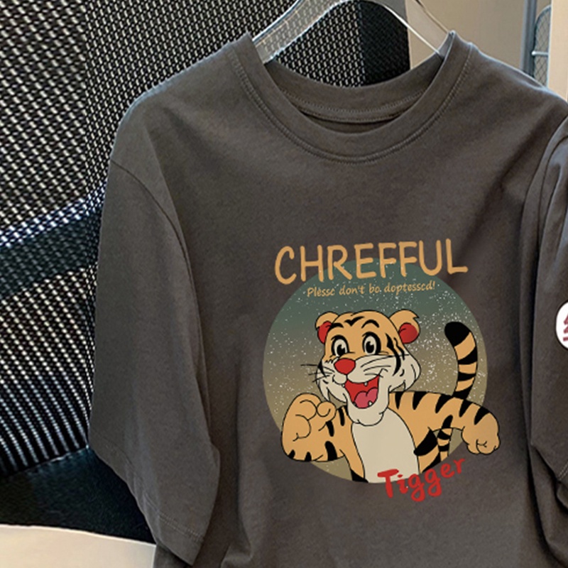 NRVP Áo Thun 100% Cotton Tay Ngắn Dáng Rộng