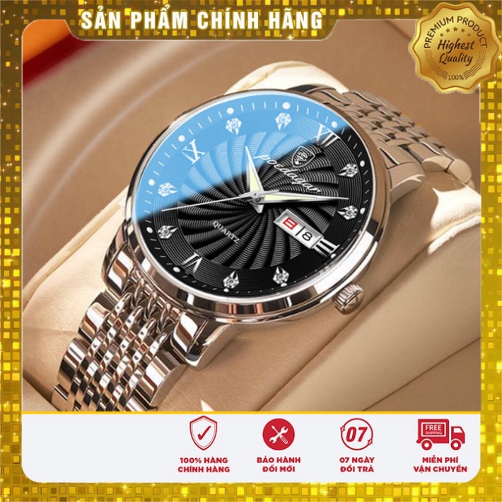 Đồng Hồ Nam xịn POEDAGAR đồng hồ thời trang Đeo Tay Dây Thép thời thượng Kháng Nước