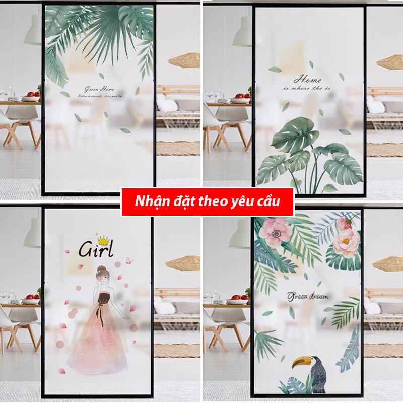 Decal dán kính đẹp giá rẻ, dán cửa sổ, cửa chính Huệ Decor, uy tín