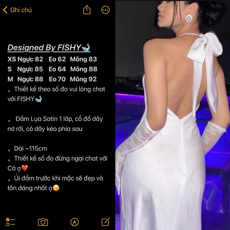 Đầm Lụa Nữ Cổ Trễ Cột Nơ Hở Lưng Có Khóa Kéo Dáng Dài Dự Tiệc Nhiều Màu Nữ Tính DB.FISHY