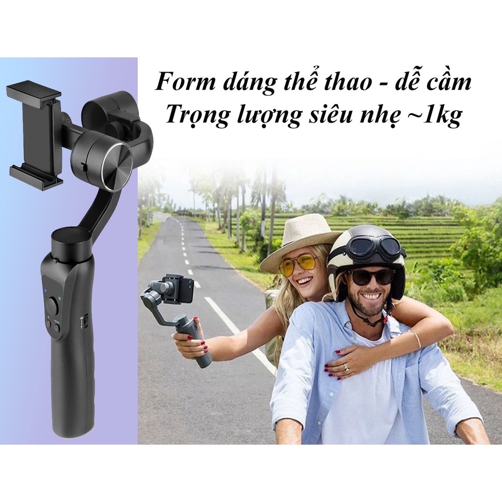 Gậy chống rung gimbal F6 - chống rung cực độ điều khiển 4 chiều dễ dàng, Gậy quay phim điện thoại tự động cân bằng