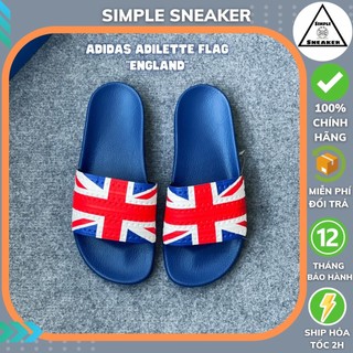 Dép Adidas Italy Chống Nước Chính Hãng 🔴SIMPLE SNEAKER🔴 Adilette Slides Dép Quai Ngang Quốc Kỳ Anh Tây Ban Nha G55382