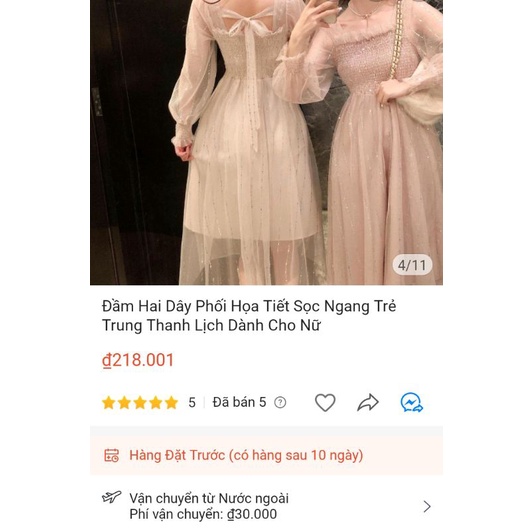 Váy voan tiểu thư NEW 100%, hàng order quốc tế có sẵn