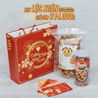 Set lộc xuân ( chuối sấy + granola siêu hạt không đường)