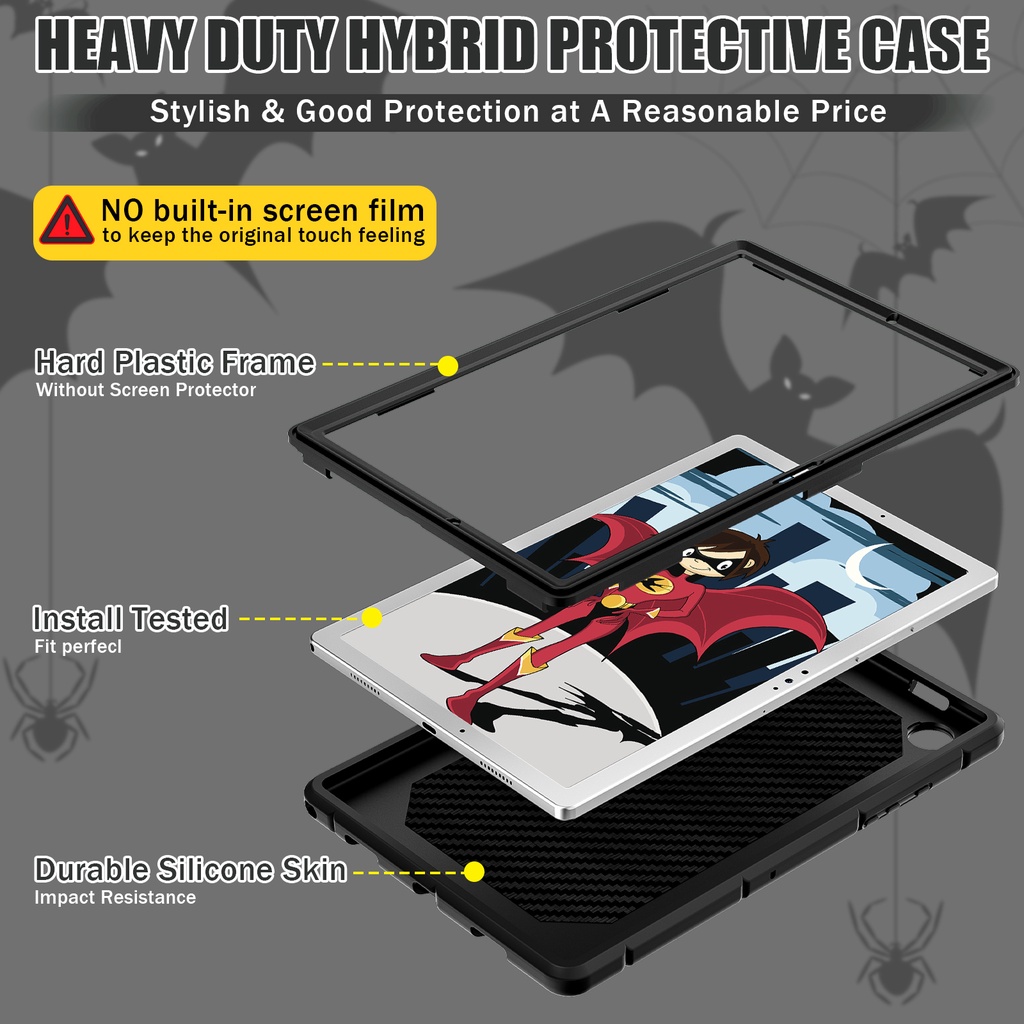 Ốp Máy Tính Bảng PC Silicon Chống Sốc Hình Người Nhện Cho Samsung Galaxy Tab A8 10.5 inch 2022 SM-X200 X205