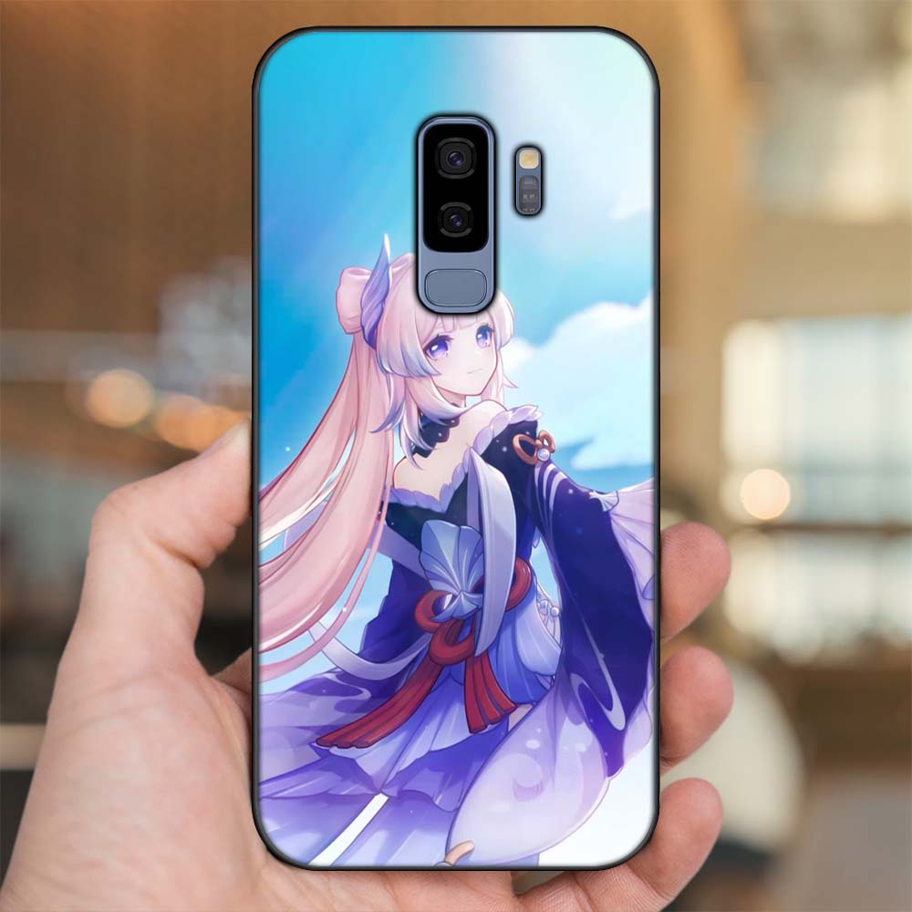 Ốp lưng Samsung S9 Plus viền đen in hình Sangonomiya Kokomi Genshin Impact