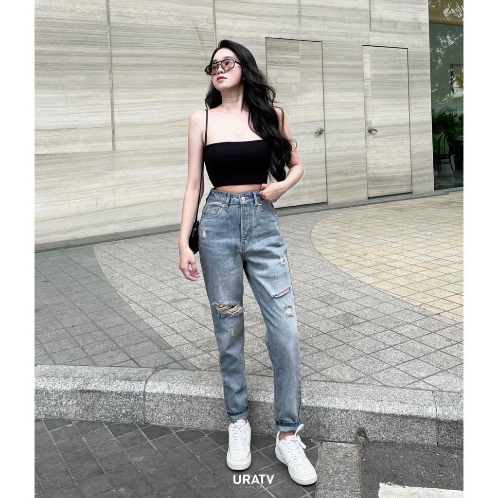 [CÓ SẴN - ẢNH THẬT] Momjeans rách Uratv