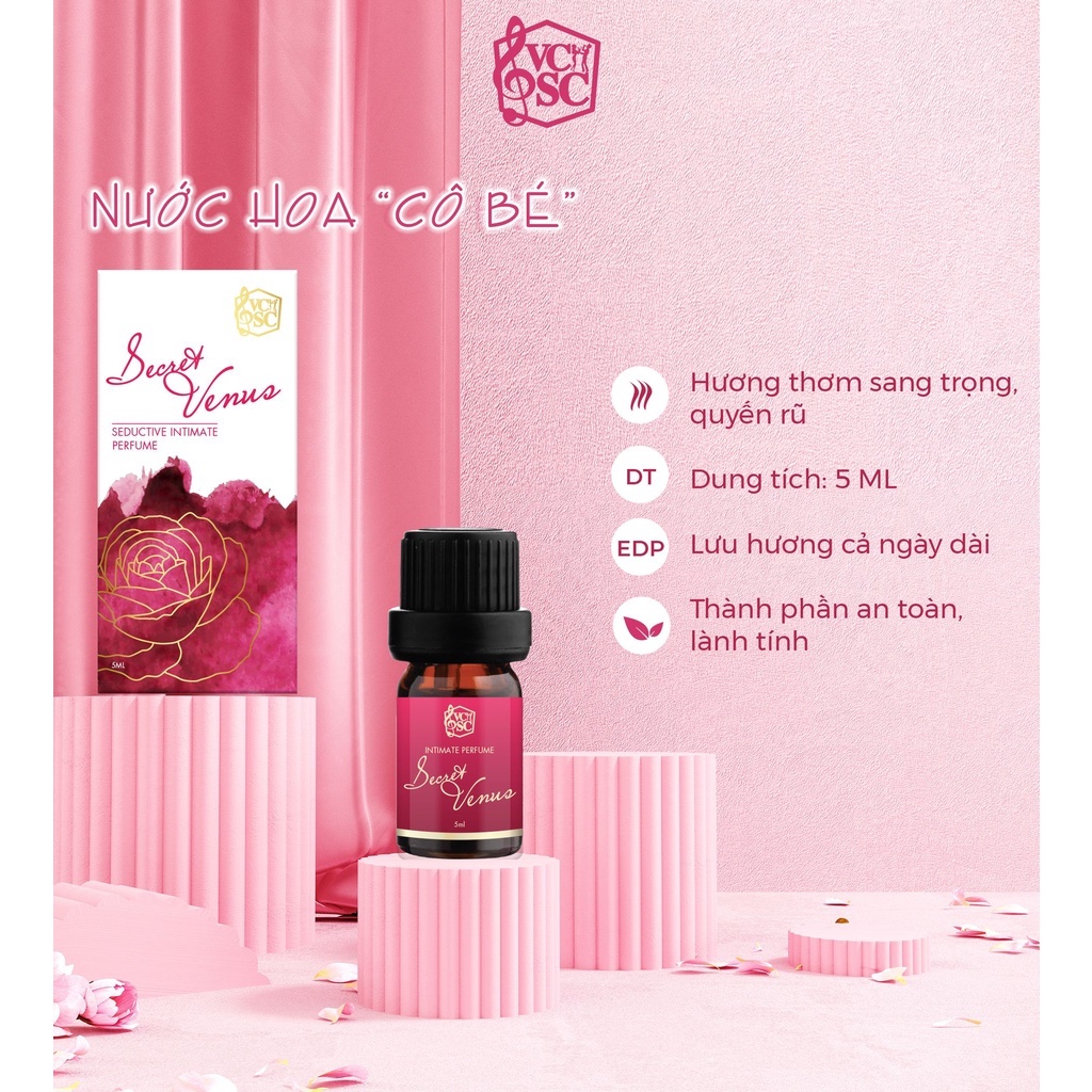 Nước Hoa Vùng Kín VCSC - Hương Thơm Dịu Nhẹ, Quyến Rũ 5ml