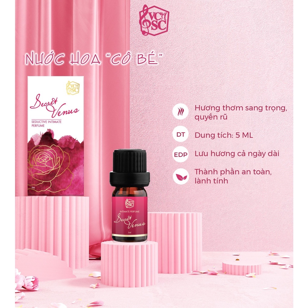 Combo 2 Chai Nước Hoa Vùng Kín VCSC - Hương Thơm Dịu Nhẹ, Quyến Rũ 5ml