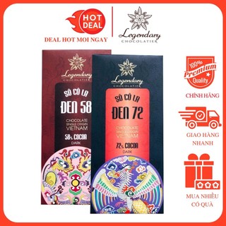 Socola đen legendary 72%/58% thanh 85g chính hãng