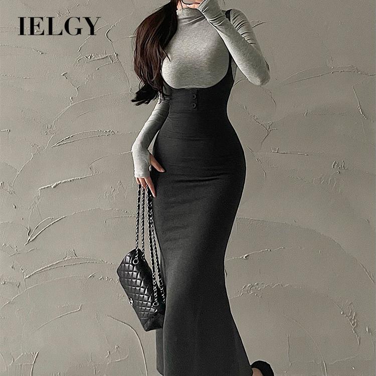 Bộ Áo Thun Không Tay + Đầm Hai Dây Màu Hồng Thời Trang Dành Cho Nữ