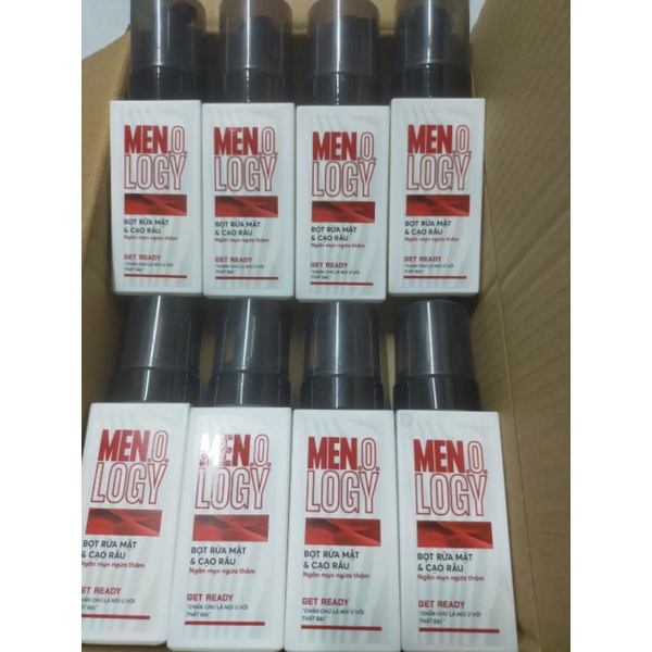 Bọt rửa mặt & cạo râu MEN.OLOGY  ngăn mụn  ngừa thâm 100ml