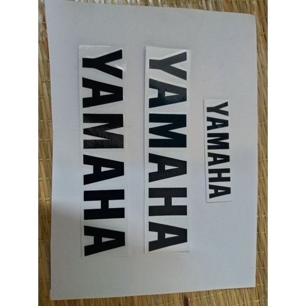 Bộ tem chữ dán yamaha màu đen