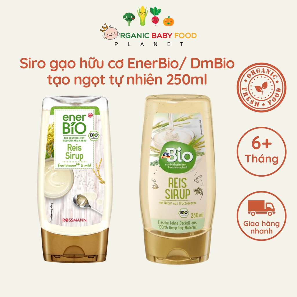 Siro gạo Đường gạo hữu cơ EnerBio/ Dmbio tạo ngọt tự nhiên cho bé từ 6 tháng 250ml