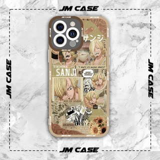 Ốp lưng iphone samsung xiaomi oppo cạnh vuông JMCase One Piece Sanji Collage Manga Anime