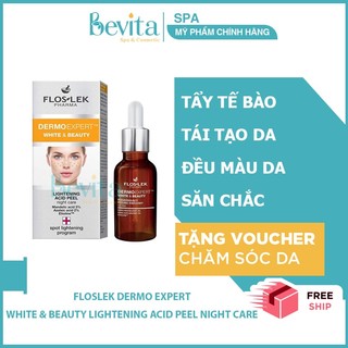 Peel giảm thâm, sạm nám, đều màu da Floslek Dermo Expert White & Beauty Lightening Acid Peel Night Care 30ml-Bevita