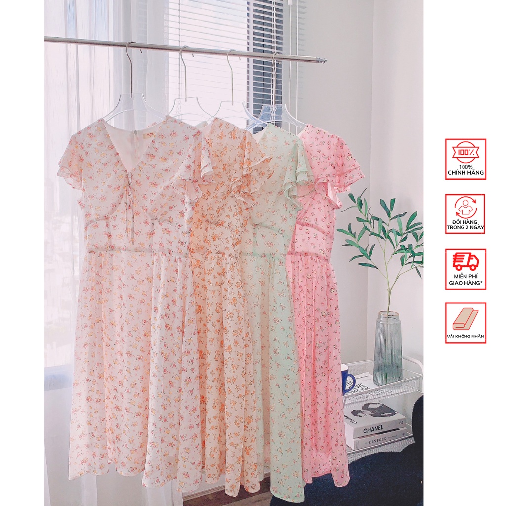Đầm cổ tim FOR HER cột nơ DA0607