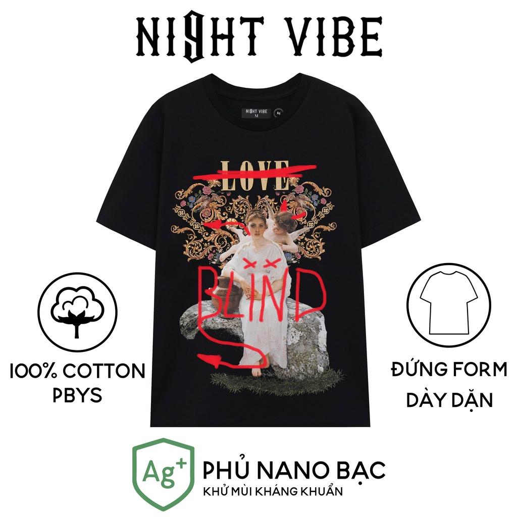 Áo thun unisex Night Vibe Blinding Love Signature tshirt