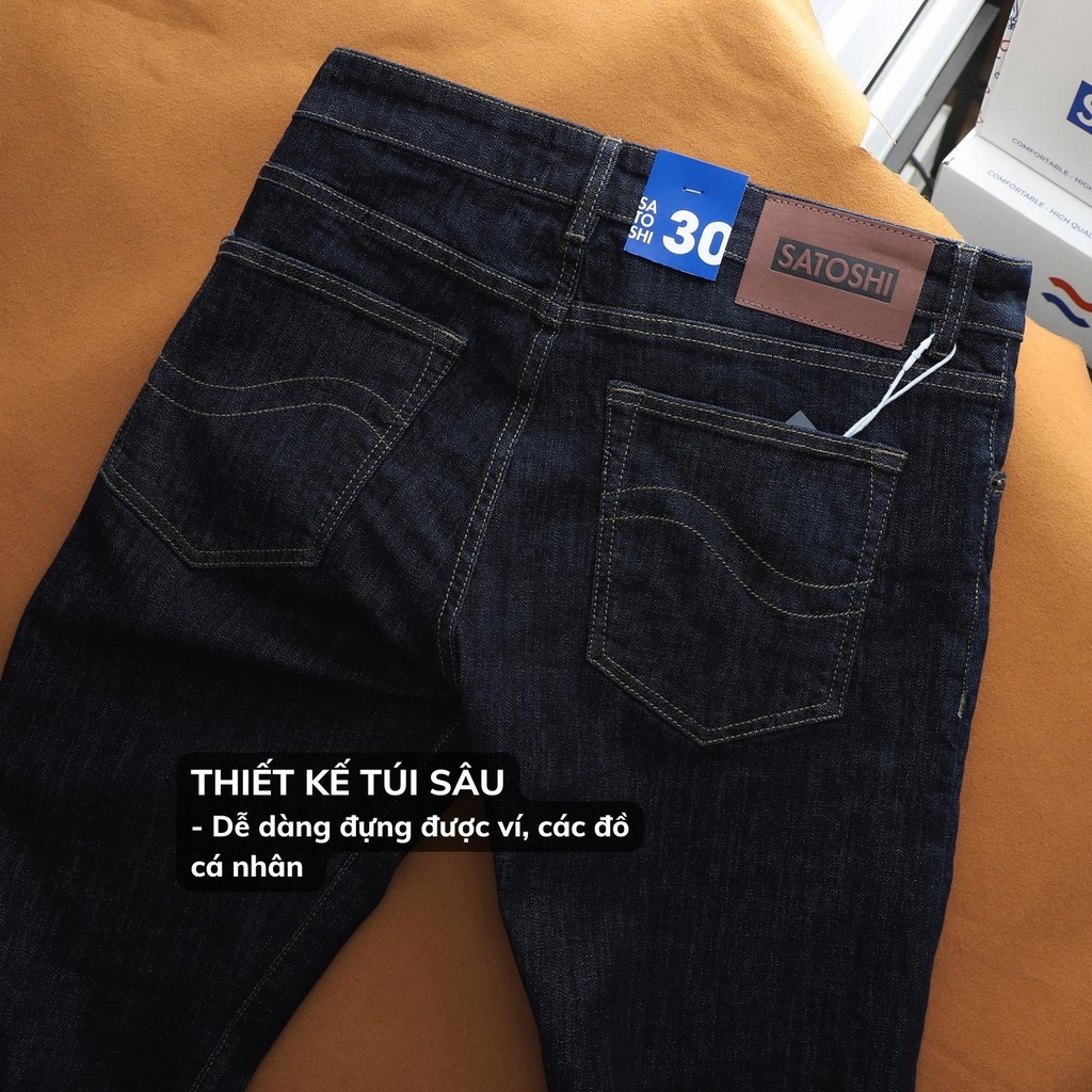 Quần jean nam Satoshi SAQJ73 Straight fit co giãn thoải mái, năng động