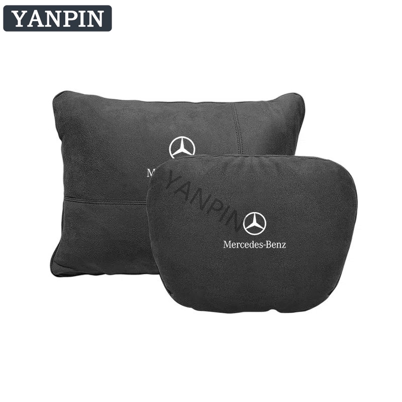 For Mercedes Benz Gối Tựa Đầu Bảo Vệ Cổ Bằng Da Lộn Cho Xe Hơi W210 W124 W203 W204 C200 W140 W176 W205 W123 W220 W211 W212 GLA GLB AMG | BigBuy360 - bigbuy360.vn
