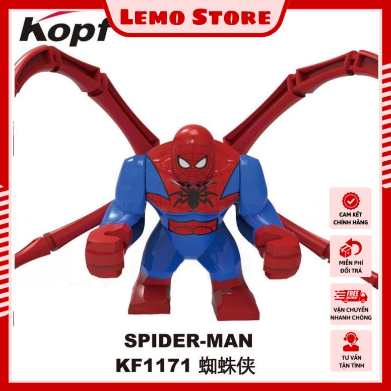 Bộ Đồ Chơi Xếp Hình Minifigures Người Nhện Spider Man - Đồ Chơi Lắp Ráp Thông Minh Cho Bé An Toàn Kf 1171