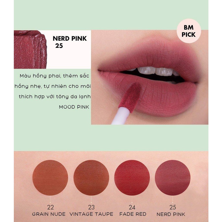 Son kem lì Romand Zero Velvet Tint #No.23 Vintage Taupe 5.5g - Màu Nâu Mocha