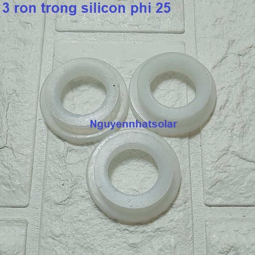 Bộ 3 ron goăng ty trong silicon phi 25 và 3 ron gioăng ty ngoài phi 25 máy nước nóng năng lượng mặt trời