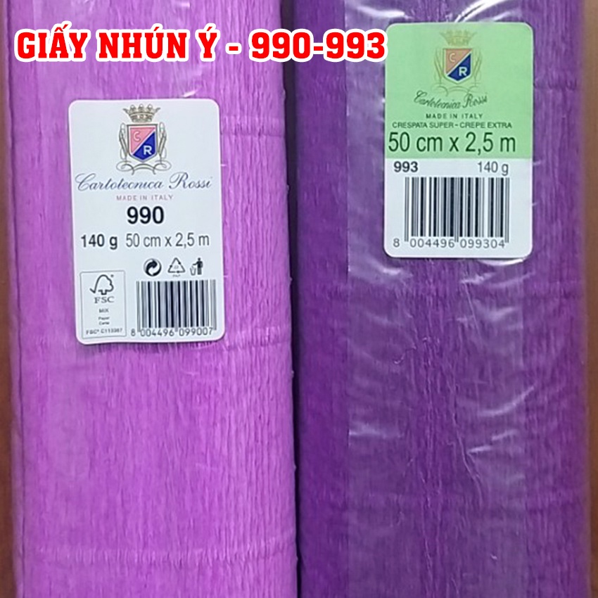 Giấy nhún Ý làm hoa, đồ handmade - 50cmx 50cm