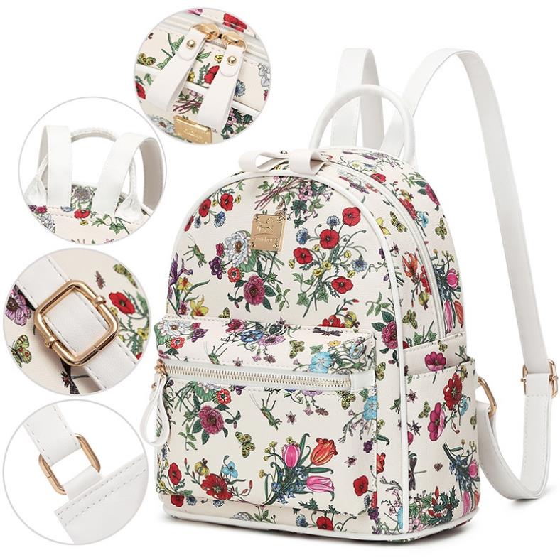 Balo MCM hoạ tiết Hoa hàng QC SIZE 32 Thời Trang hót  2022