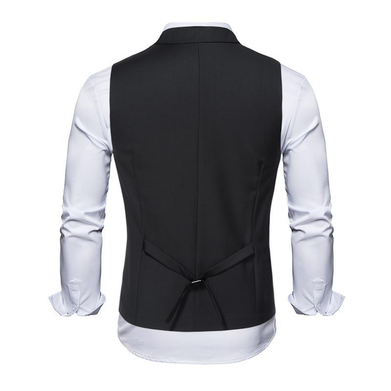 Áo Gile, Áo Gile Nam Áo Cổ Vest  họa tiết Kẻ Sọc, 2 Màu Đen Xám chuẩn quý ông  Mã H65