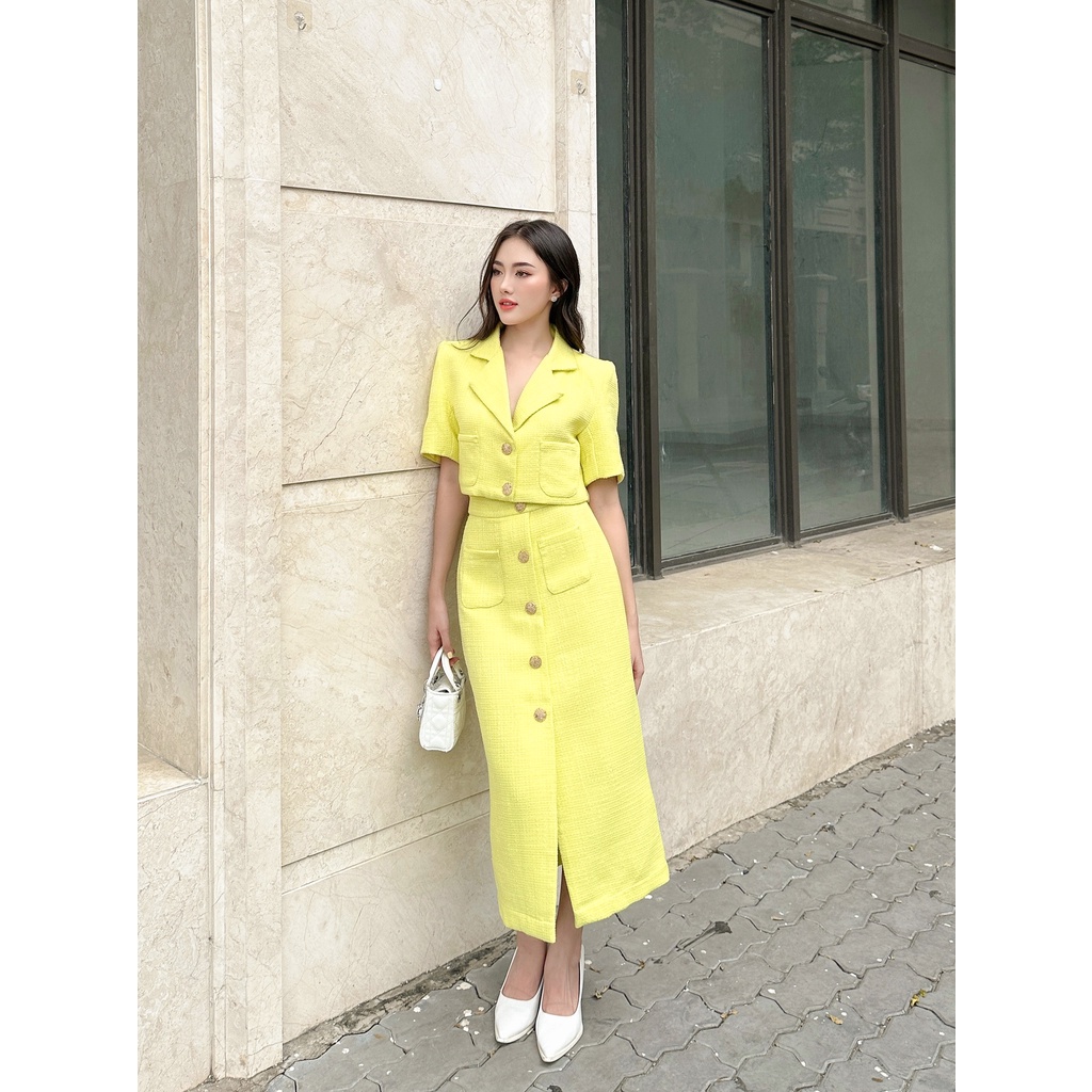 Set dạ ( áo + chân váy) Madeline sang chảnh
