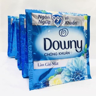 Dây nước xả Downy đậm đặc chống khuẩn làn gió mát 10 gói x20ml