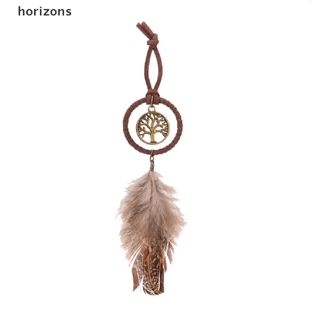 [Hot] Móc Khóa Dreamcatcher Mini Lông Vũ Treo Tường Trang Trí Xe Hơi (MY)