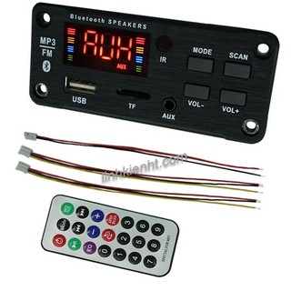 Mạch khuếch đại công suất jq 2 * 25w bluetooth nguồn điện 7v-18v mạch giải mã mp3