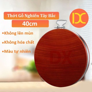 Thớt gỗ nghiến Tây Bắc kích thước 40cm dày 6cm để băm chặt, làm nhà hàng quán ăn